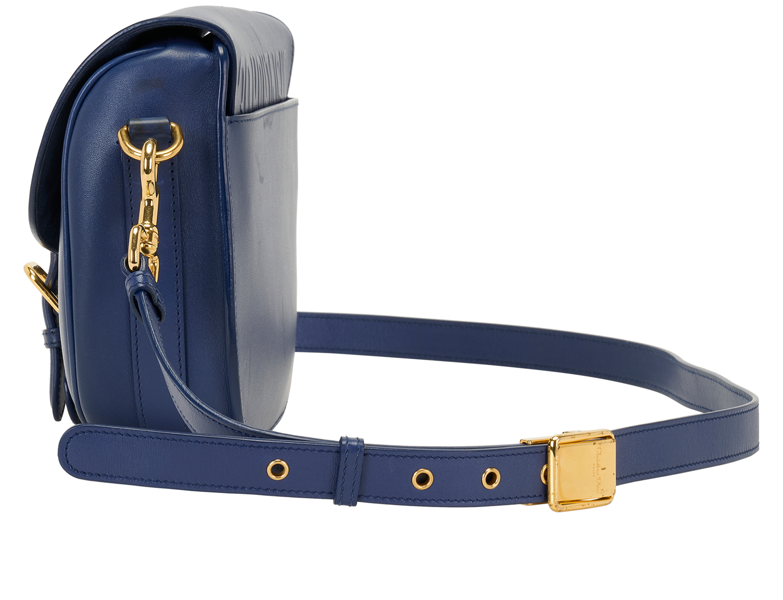 Medium Bobby Bag, &pound;895, Handbags, Blue, Leather, Bottom view